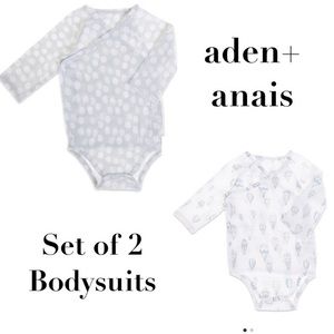 NWT ADEN AND ANAIS MUSLIN BODYSUIT ROMPERS 9-12M